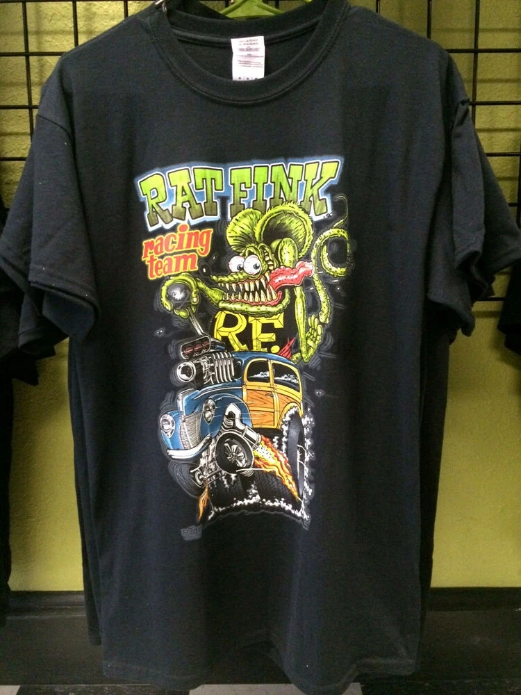 

RAT FINK RACING TEAM T-SHIRT big daddy ed roth hot rod muscle car low brow art