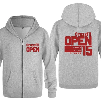 

Zipper Hoodies Men Crossfit Bodybuilding Mens Hoodie Fleece Long Sleeve Man's Jacket Coat Sweatshirt Fitness Tracksuit Big Size