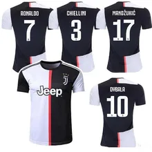 Новинка 19/20, футболки для футбола, Роналду Дибала маркисио Бонуччи мандуцук, Майки /, Домашняя футболка для взрослых