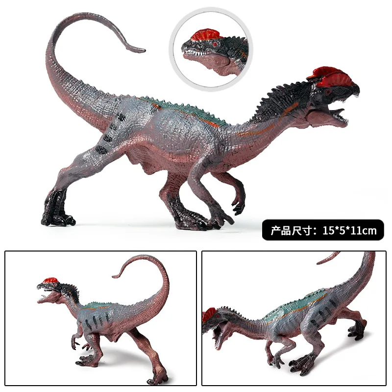Юрского периода, имитация динозавров, модель животного, двойной Guanlong Dilophosaurus, модель динозавра, детская игрушка динозавра
