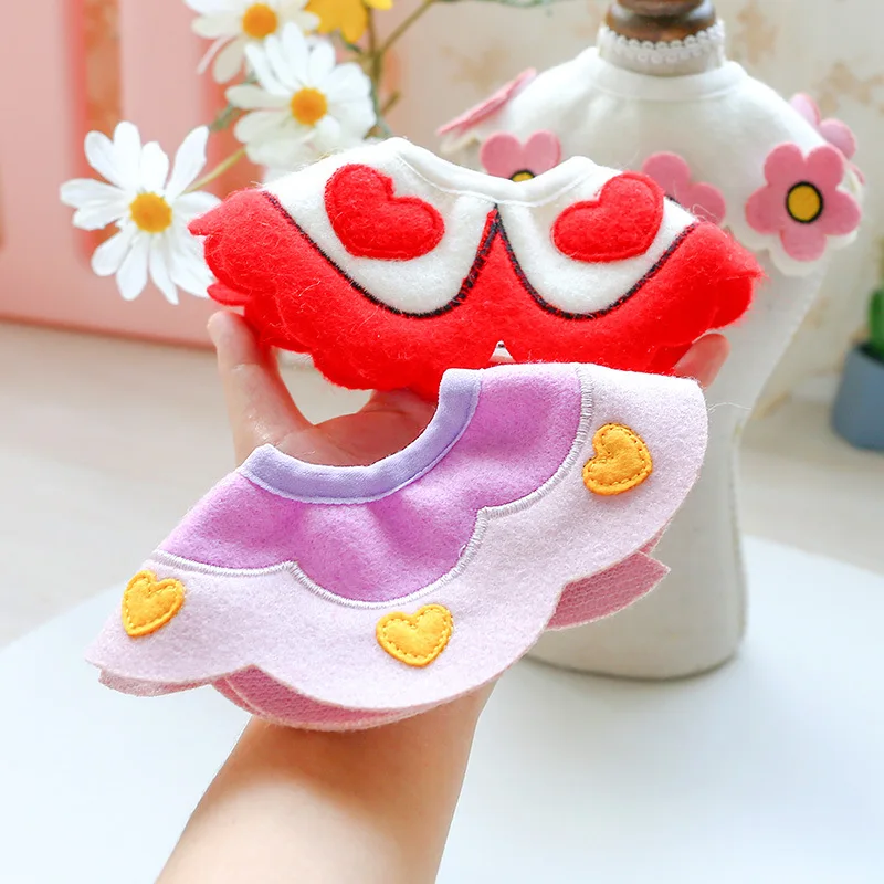 Милые Ошейники в форме сердца для собак милый кролик кошка нагрудник аксессуары