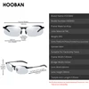 HOOBAN-gafas de sol fotocromáticas Vintage para hombre, anteojos de sol polarizados rectangulares a la moda, para conducir, camaleón, visión nocturna ► Foto 3/6