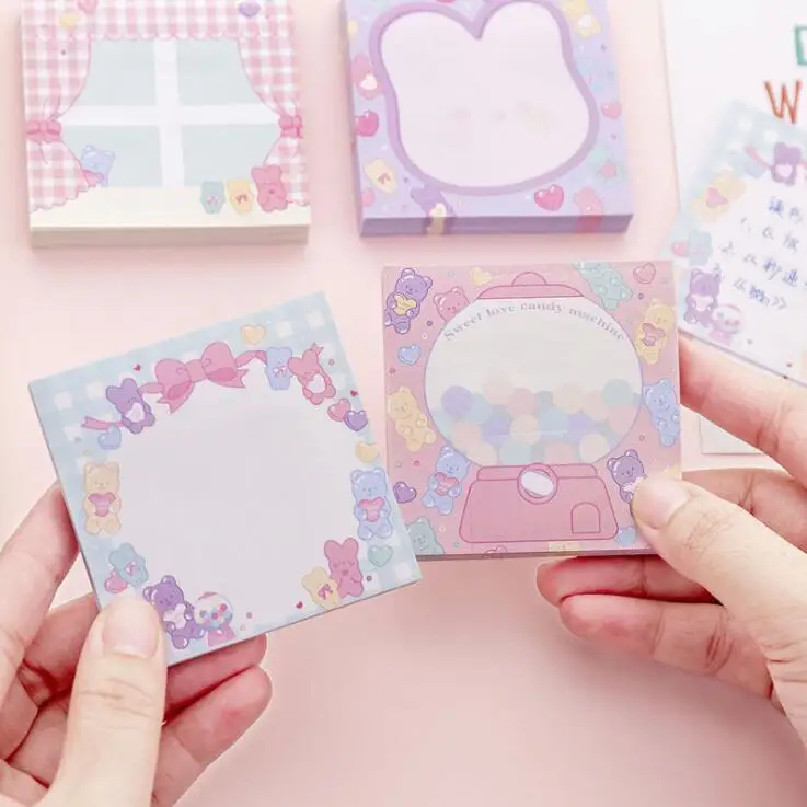 Новое поступление, 80 листов, Kawaii, корейские, сладкие, N times, липкие блокноты для заметок, блокнот, ежедневный, для школы, офиса, канцелярские принадлежности