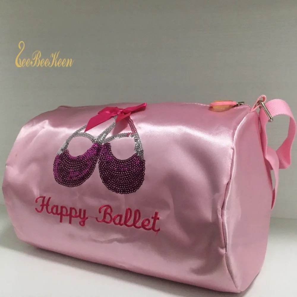 Ballet Dance Bags Embroidered Sequins Ballet Shoes Design Ballet Bags Pink Ballerina Dancing Bags Girls Adult Kids Dance Bags