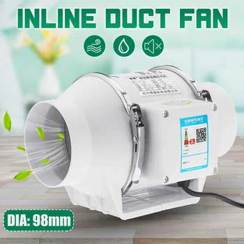 

Mixed Flow Inline Duct Booster Fan Turbines Air Blower Hydroponic Air Ventilation System Bathroom Toilet Kitchen Extractor Fan