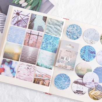 

45pcs After the rain Stickers Decoration DIY Scrapbook Notebook Album Sticker Stationery