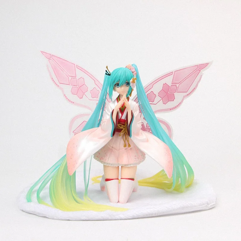 Розовый Вокалоид Hatsune Miku Sakura Figma 014 Figma 394 Sakura Hatsune ПХВ Мику фигурка Коллекционная модель детские игрушки кукла - Цвет: 18cm miku tony