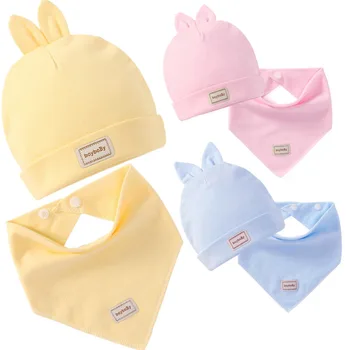 

spring autumn newborn baby hat cotton bear teddy pattern cartoon modelling cap cotton newborn baby hats accesses set