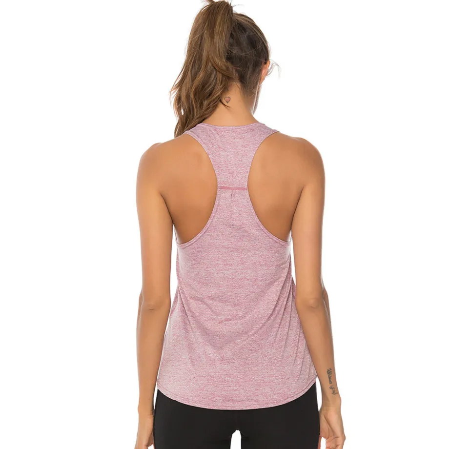 O-Neck Quick-drying Sports Vest Solid Casual Tank Tops Sleeveless Regular Length Sliming Women Sports Casual Tank Tops