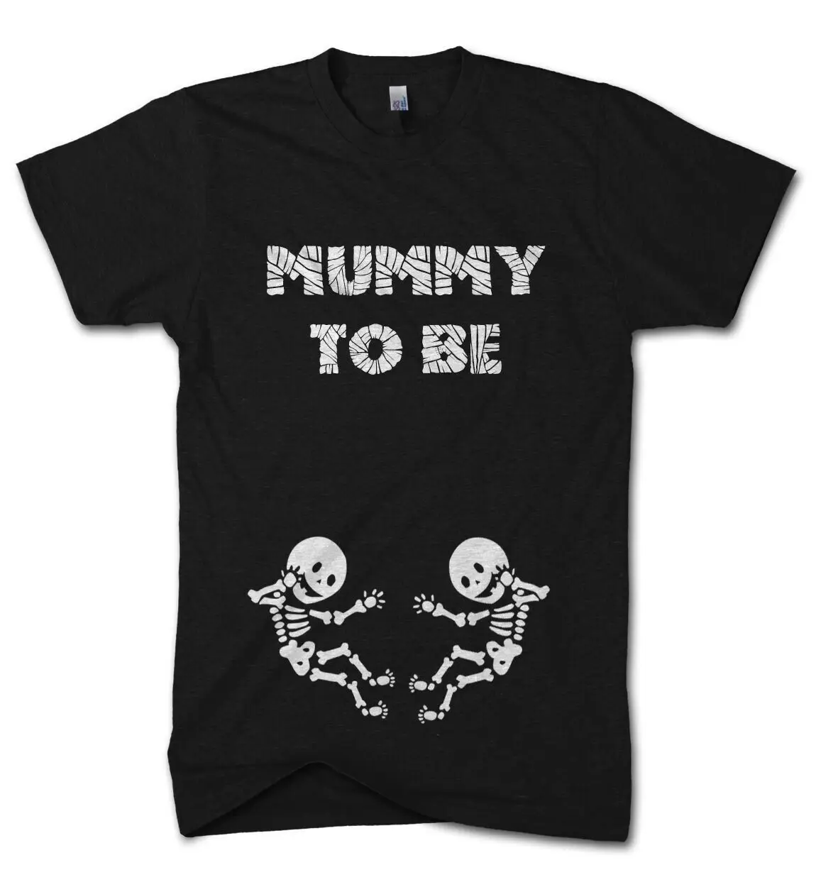 Будущая мама Близнецы футболка скелет ребенка страшный Забавный костюм для