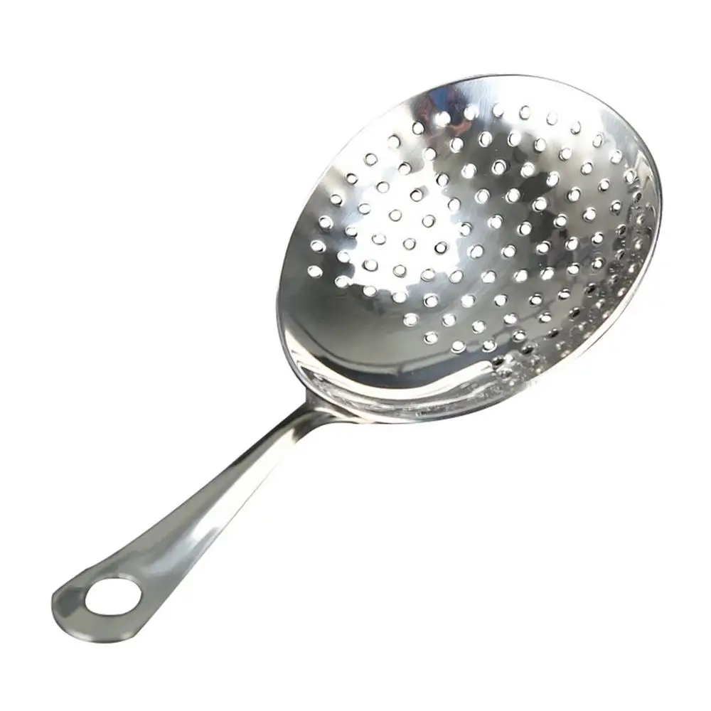 silver Cocktail Strainer 304 Stainless Steel Julep Strainer Bartender Cocktail Shaker Wine Ice Strainer Bar Percolator Mixed Barware - Цвет: silver