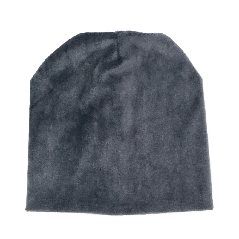 Sunlikeyou осенне-зимние толстые теплые бархатные детские вязаные шапки, шапка мягкий, для новорожденного ребенка девочки-мальчики, детские шапки шапка детская - Цвет: dark gray