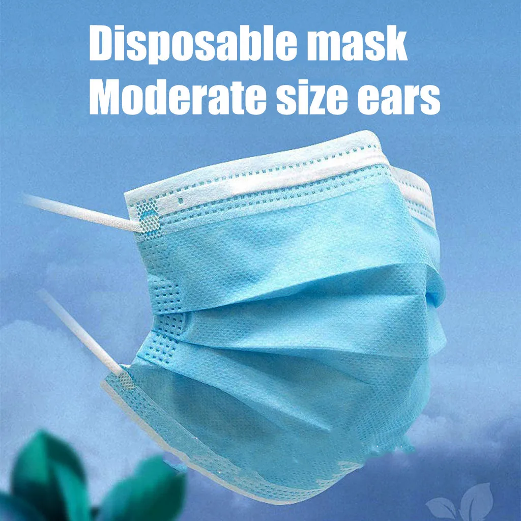 

50Pcs Face Mask Disposable 3-Ply Masks Kids Anti-Dust Face Mask With Elastic Earloop Anti-Virus-Mask Profession In Stock