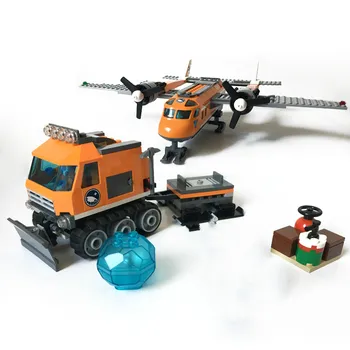 

10441 391pcs Arctic Supply Plane Model Building Blocks Bricks Education playmob Compatible City Toys for children