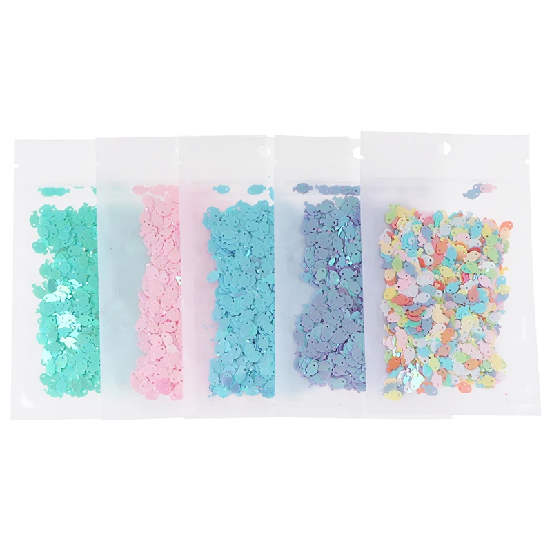 10 г/пакет красочные рыбки блестки DIY Slime материал блестки Lentejuelas фитинги для рукоделия ремесло бижутерия 6*8 мм