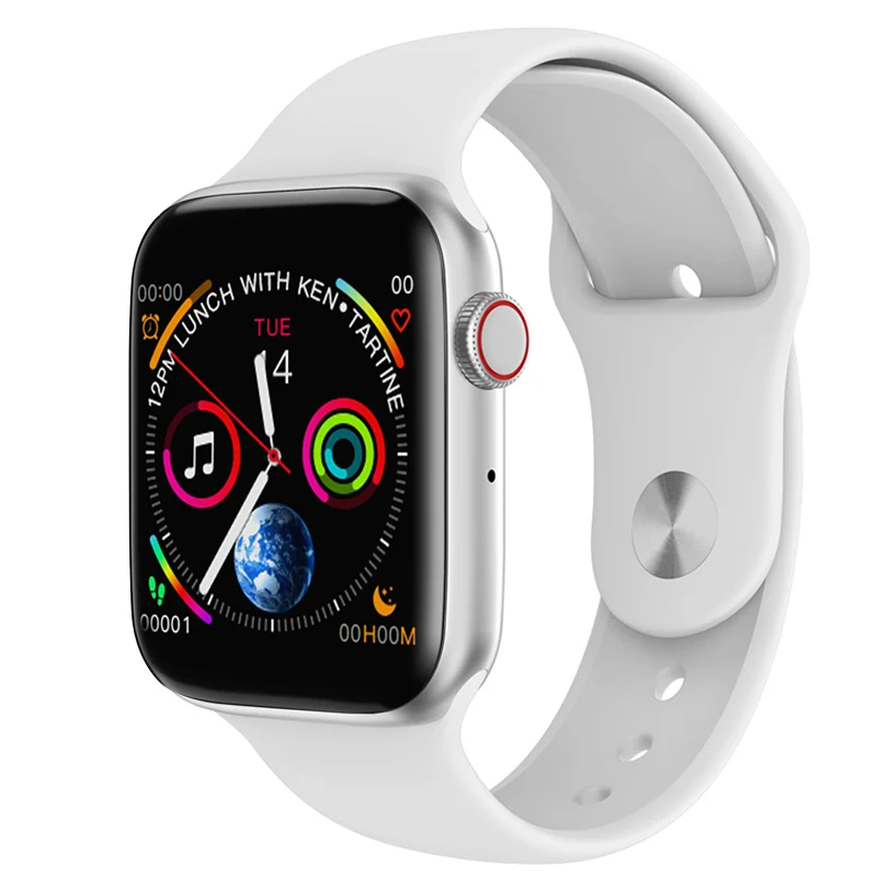 White Смарт-часы Reloj часы inteligente 4 ЭКГ фитнес-трекер для измерения сердечного ритма Bluetooth Вызов Музыка Спорт умные часы для Apple IOS Android - Цвет: White