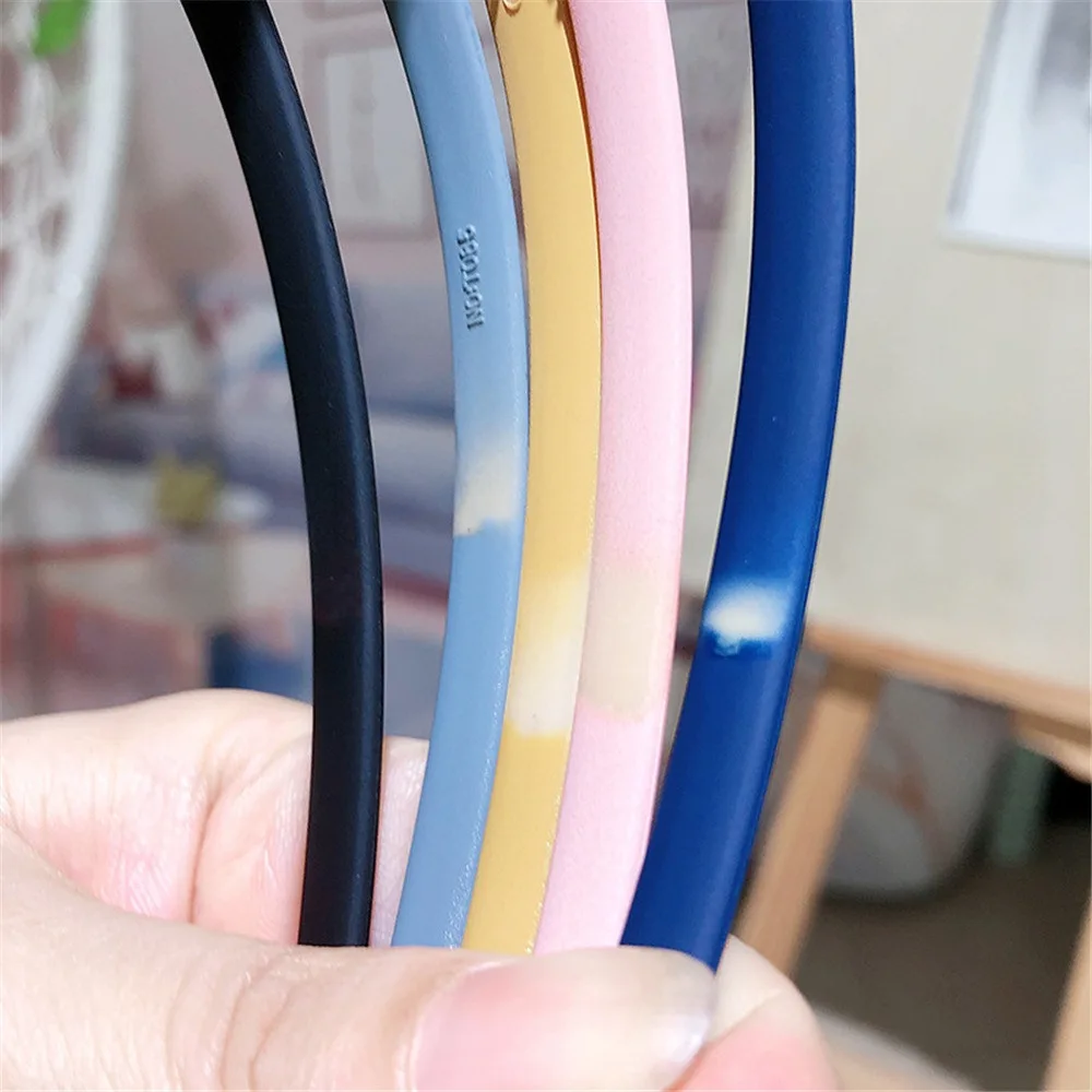 NEW-1pcs-Colorful-Macaron-Scrub-Hair-Bands-Vintage-Acrylic-Thin-Hairbands-Hair-Accessories-for-Women-Girls (4)