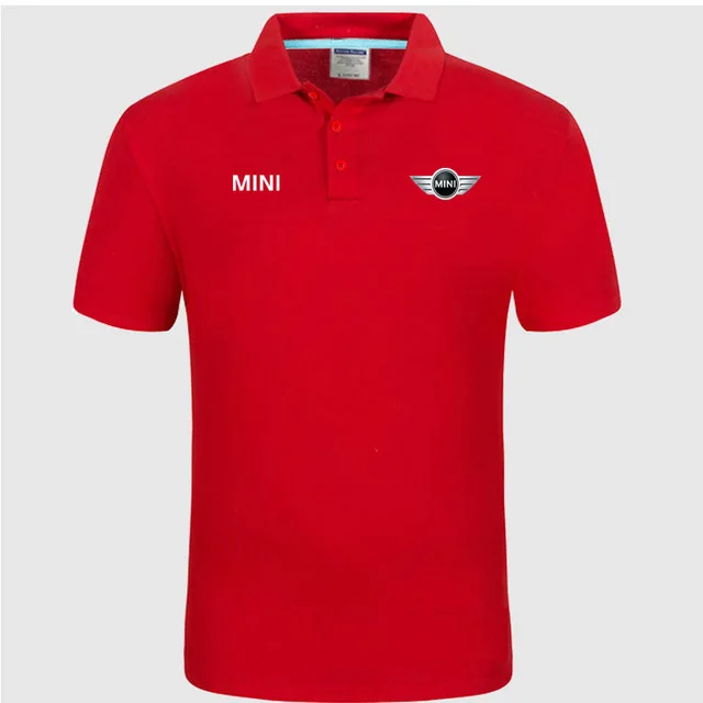 Высокое качество, мини-поло с логотипом, Классическая брендовая мужская рубашка поло, мужская повседневная однотонная хлопковая рубашка поло с коротким рукавом f - Цвет: 3