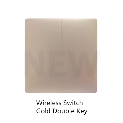 Wireless Gold Double Настенный выключатель Xiaomi Aqara беспроводной переключатель Zigbee ключ одиночный огонь без нейтрального для приложения Mijia дистанционное управление - Цвет: Wireless Gold Double