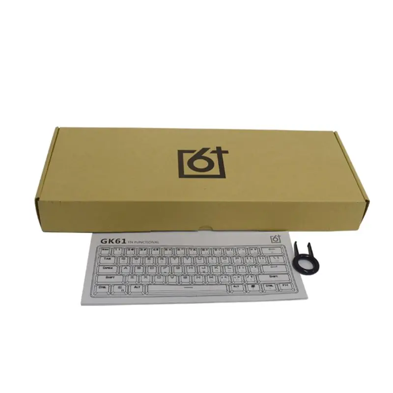 RGB LED Backlit Wired Mechanical Keyboard,Portable Compact Waterproof Mini Gaming Keyboard 61 Keys Gateron Switchs for PC Mac