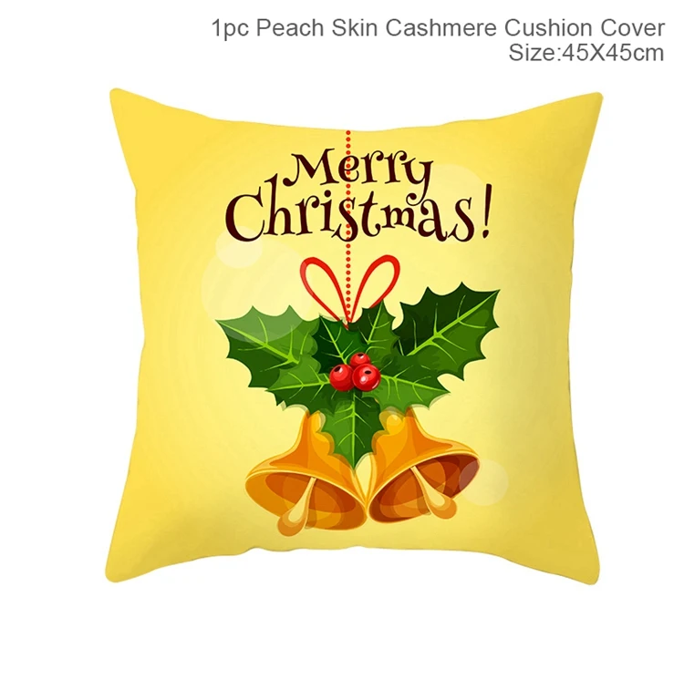 Pillowcase 7 Золотой чехол для подушки Рождество Noel рождественские украшения для дома украшения Рождество Декор Рождество Счастливый год - Цвет: Pillowcase 7