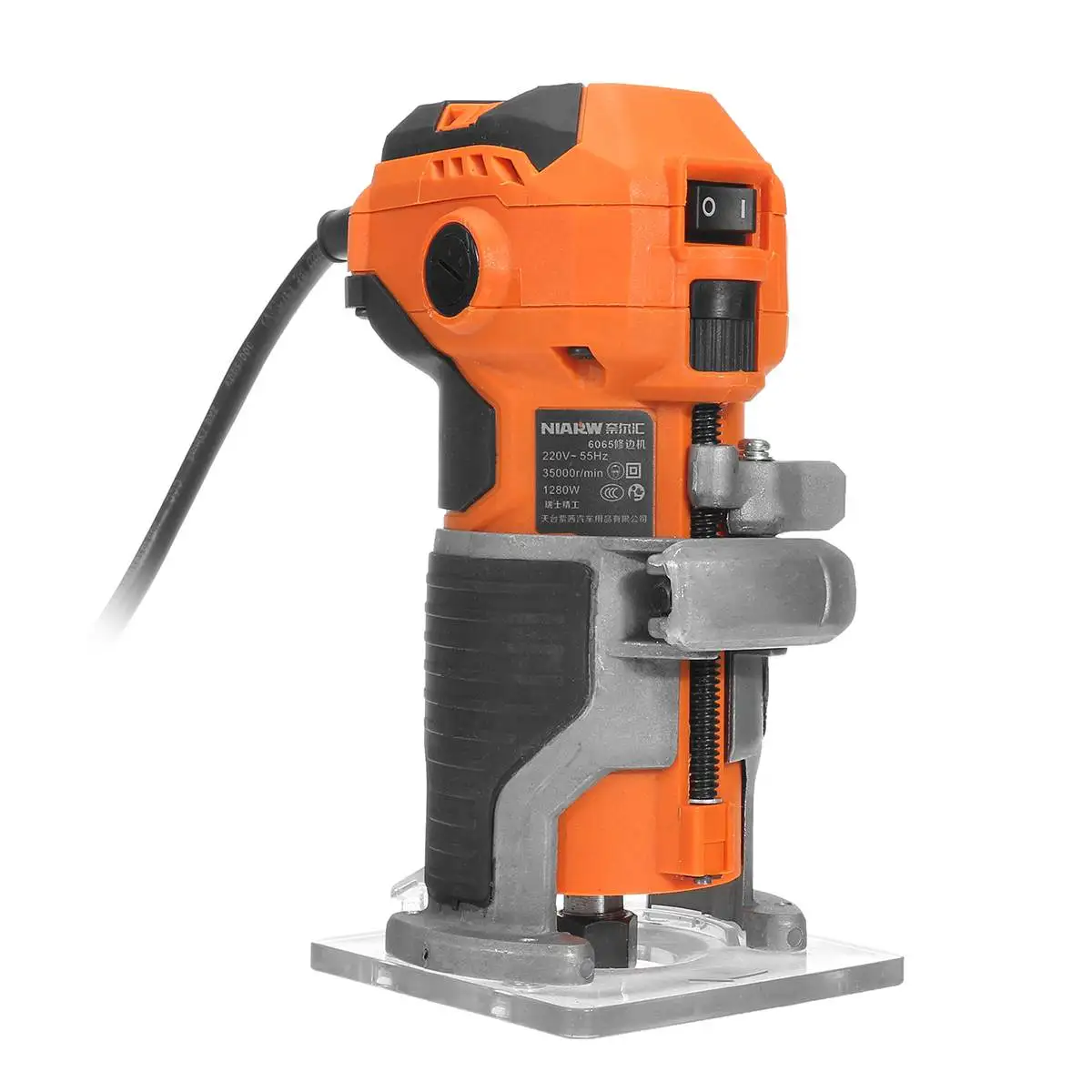 220V Electric Trimmer 1280W 35000r/min Wood Trimmer Electro Tools Router Wood Milling Machine for Joiners Renovator Woodworking