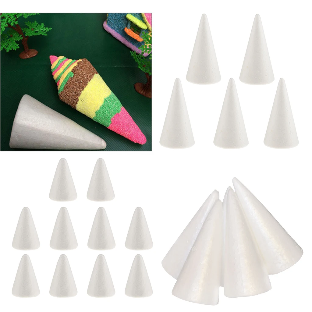20x Cone Christmas Tree Base Styrofoam Foam Material DIY Craft 70/100/150mm