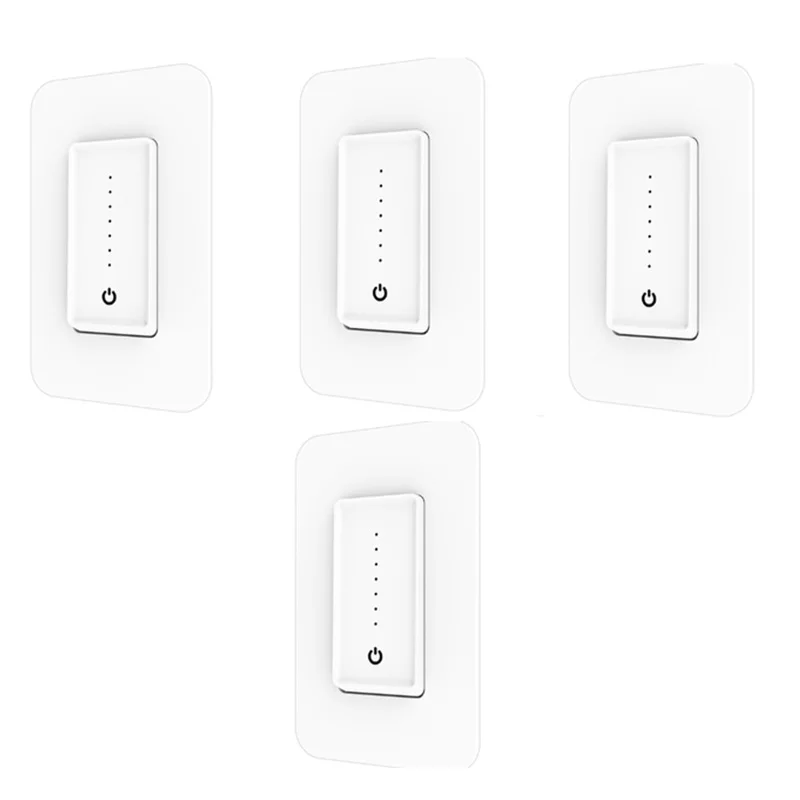

4Pcs Press Sn ligent Dimming Switch Fan Speed WIFI Control, Suitable for Google Alexa