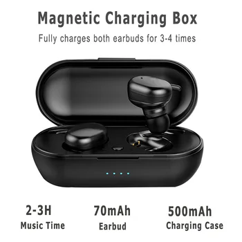 

TWS Bluetooth 5.0 Earphones Wireless Touches Control Stereo In-ear Earbuds Noise Cancelling Headset FKU66