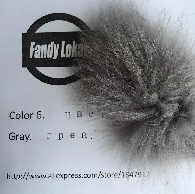 RFC094 gray Fandy lokar, новая шуба из натурального Лисьего меха, Женское зимнее пальто из натурального меха лисы, пальто с длинным рукавом, Женский натуральный жакет из меха RFC094 - Цвет: RFC094 gray