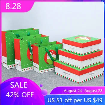 

Merry Christmas Candy Box Bag Christmas Santa Snowman Gift Box Gift Bag Container Supplies Navidax 2021 Christmas Decoration