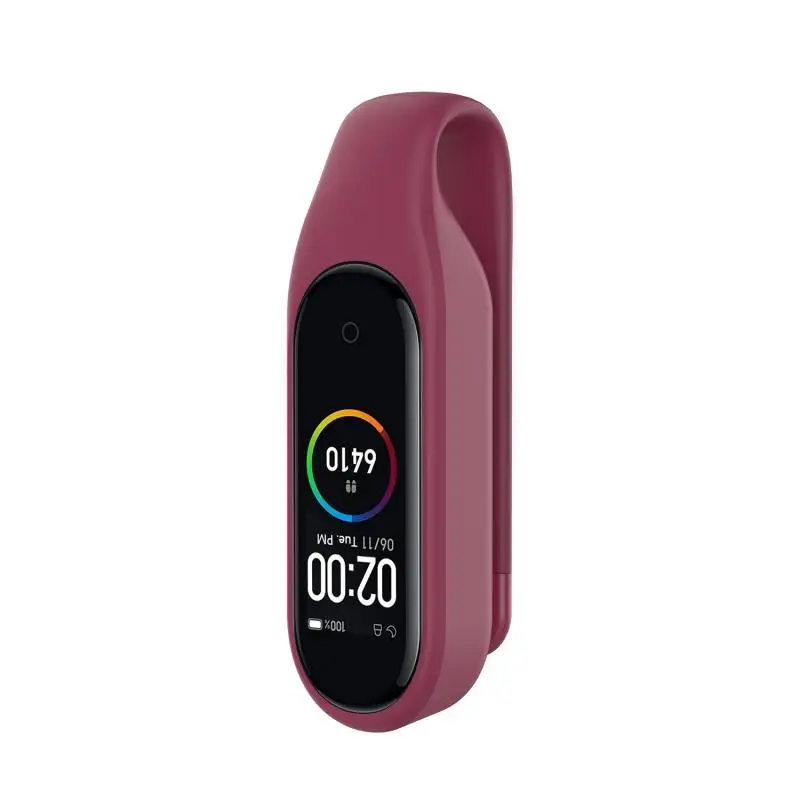 wine red Для mi Band 4 Универсальные стальные зажимы для mi Band 3 для Xiao mi Smart Bracelet 4 сменные пряжки аксессуары для умных часов - Цвет: wine red