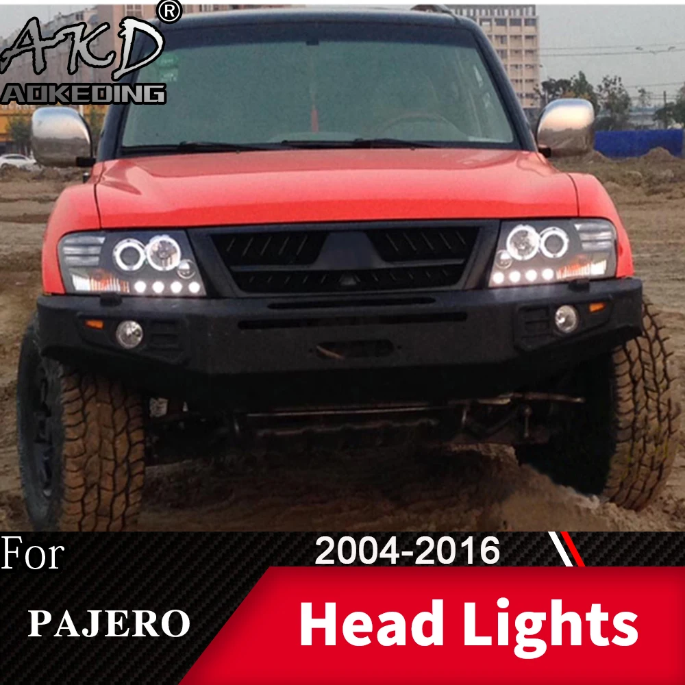 Фара для автомобиля Mitsubishi Pajero V73 2004- Montero головной светильник s противотуманный светильник s дневной ходовой светильник DRL H7 светодиодный Биксеноновая лампа для автомобиля