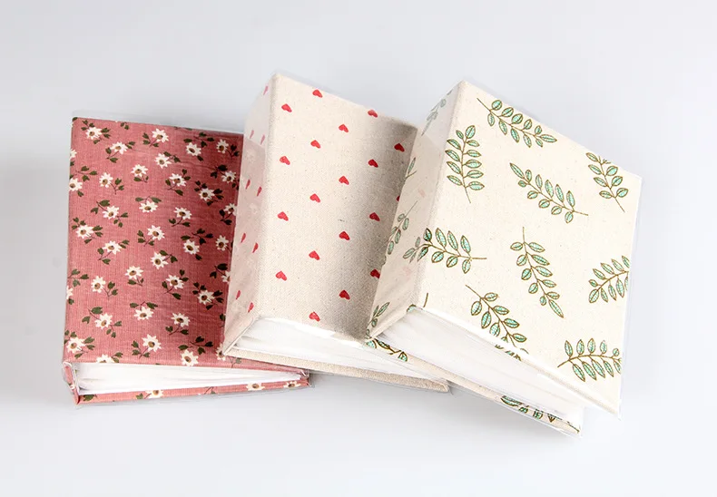 Модный тканевый и ПВХ чехол с цветочным рисунком 6 дюймов 100 вставок фотоальбомы