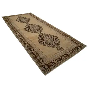 

162x354 Cm Beige Handmade Vintage Anatolian Rug-5x12 Ft