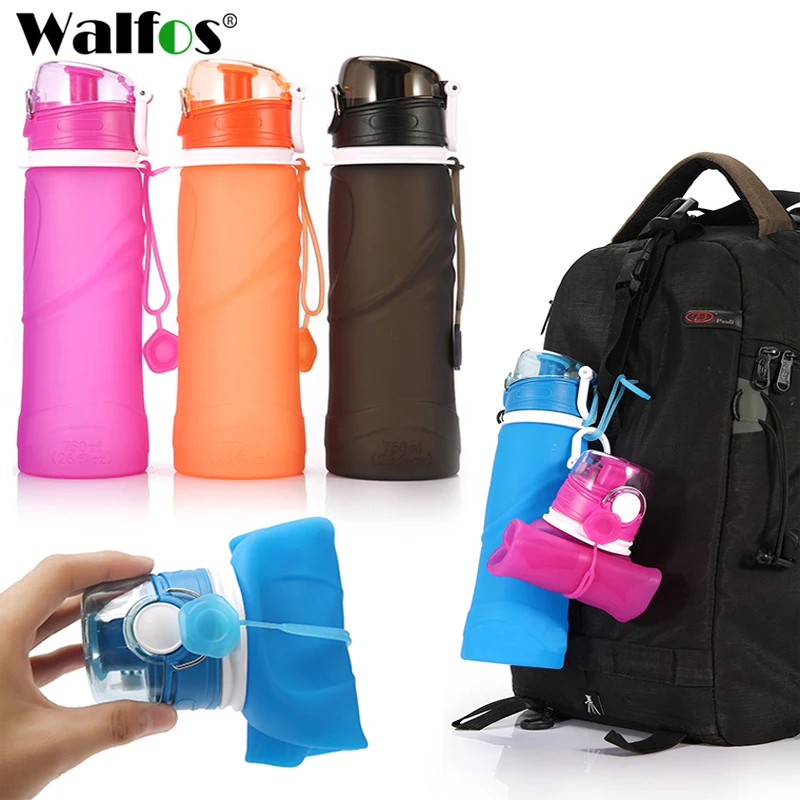 WALFOS 750 мл бутылка для воды My Sports пластиковые бутылки портативная ручка велосипед