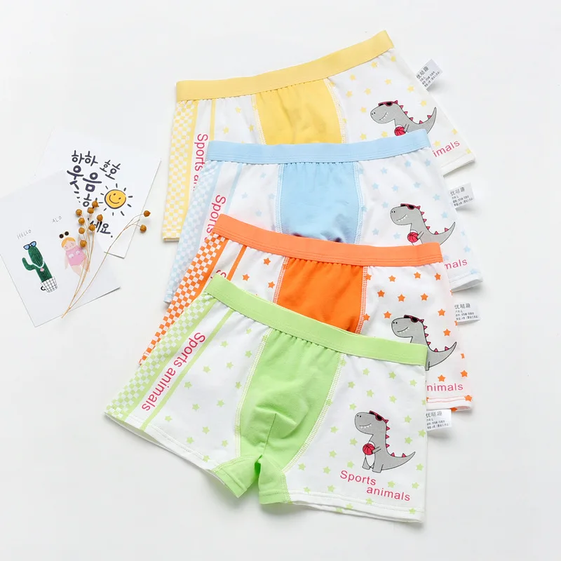 Детские трусы-боксеры, 2 предмета, culotte enfant fille, хлопок, детское нижнее белье с рисунками животных для мальчиков, От 2 до 12 лет трусики для подростков, одежда для мальчиков kilot