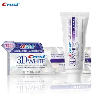 

Crest 3D White Brilliance Advanced Whitening Toothpaste Teeth Whitening Anticavity Tooth Paste Squeezer Toothpaste 116g