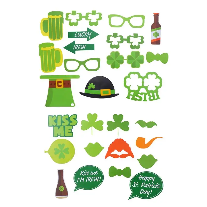 

St. Patrick's Day Photo Props Creative Paper Photography Prop Bar Party Photo Props St. Patrick's Day Themed Photo Prop