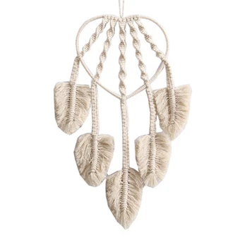 

Nordic Dream Catcher Ornaments Hand-Woven Wall Pendants Simple Wall Decorations Love Leaf Wall Hanging Home Decoration
