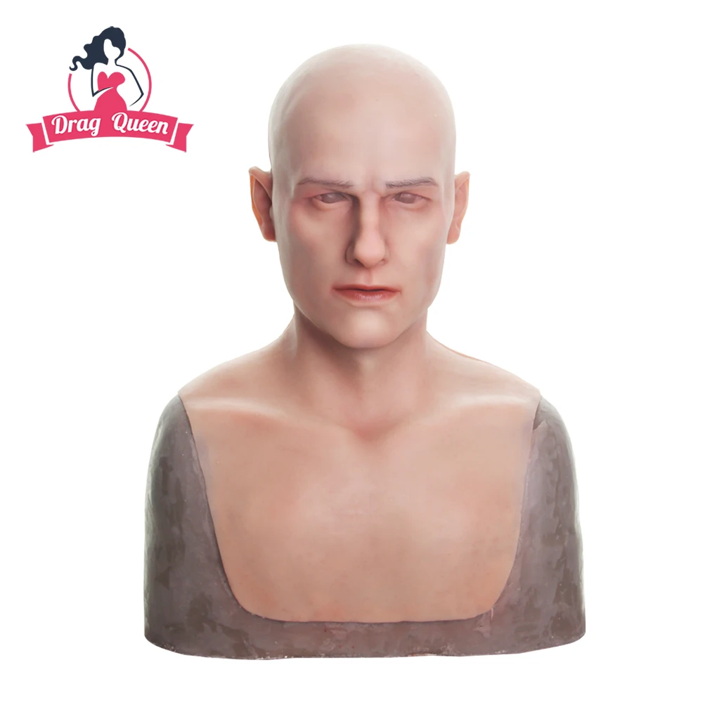 

Drag Queen Silicone Mask Realistic Male Face Adult Silicone Full Face Mask for Man Cosplay Party Mask Fetish Real Skin