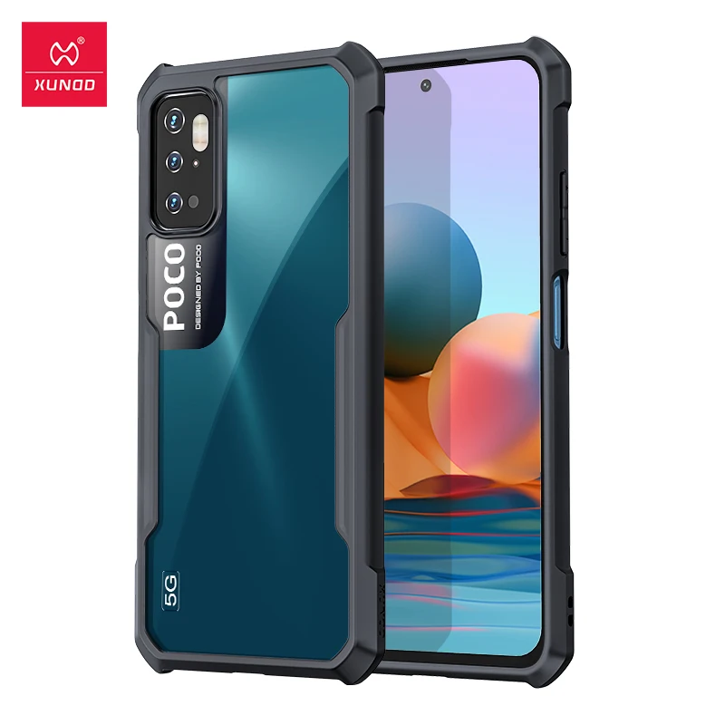 

For Xiaomi POCO M3 Pro 5G Case XUNDD Airbag Shockproof Case Transparent PC TPU Bumper Back Cover For Redmi Note 10 5G