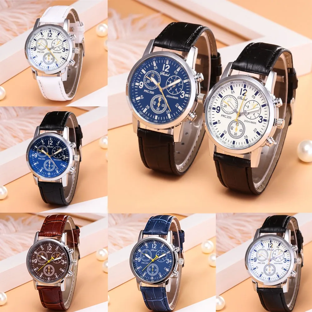 Мужские часы Relogio Masculino с синим стеклом нейтральные кварцевые наручные Reloj Hombre