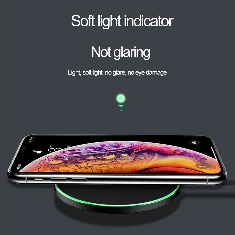 15W беспроводное зарядное устройство для iPhone samsung huawei Xiaomi быстрое зарядное устройство для смартфона быстрая Qi Беспроводная док-станция для зарядки