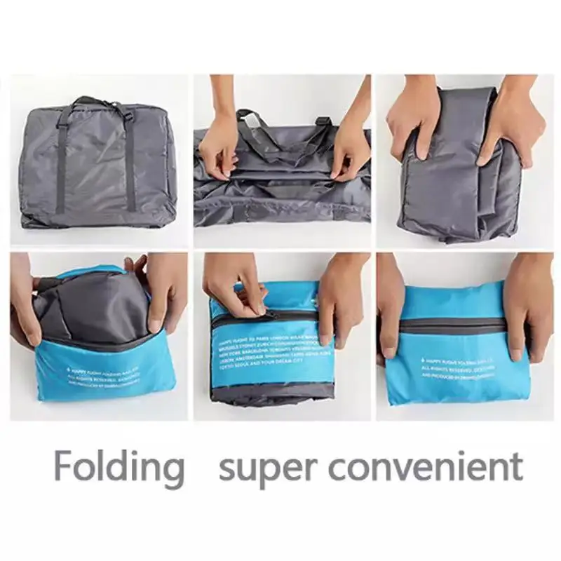 Wateproof Foldable Hand Travel Bag Unisex Suit Nylon Handbag Casual Organizer Aircraft Storage Bags Portable Small Luggage Bag storage bag travel bags canvas tote bag