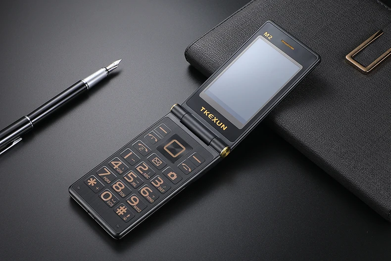 TKEXUN M2 PLUS 3g WCDMA флип-телефон 3,0 ''большой ключ шрифт сенсорный экран мобильный телефон один ключ циферблат старый человек Celulares PK G10 FM