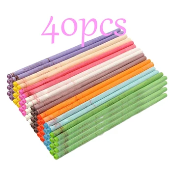 

40 pieces of aromatherapy ear candle (quiet bergamot - light yellow/horn with plug) ear maintenance