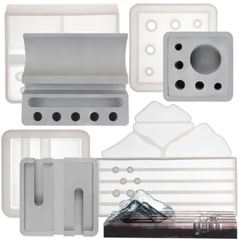 

3pcs/set Multi-Functional Pen Holder Resin Molds Storage Box Concrete Silicone Mold
