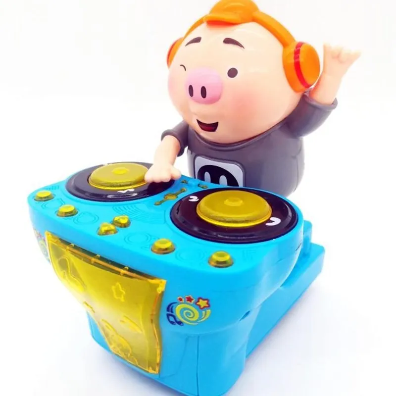 Встряхивание голосовой сети Красный Стиль Знаменитостей DJ свиная кожа маленький пердеж подлинный авторизованный DJing рок-н-ролл светильник музыка электрические игрушки