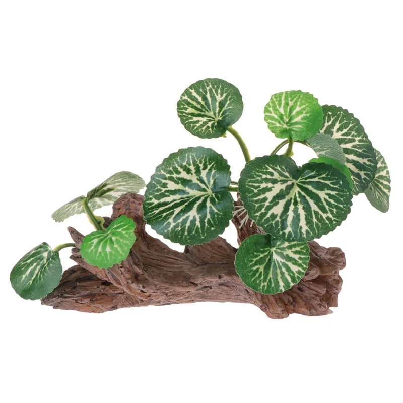 Aquatic Green Leaves Dead Wood Fish Tank Decoration Mini Aquarium Ornament Drop Ship Support